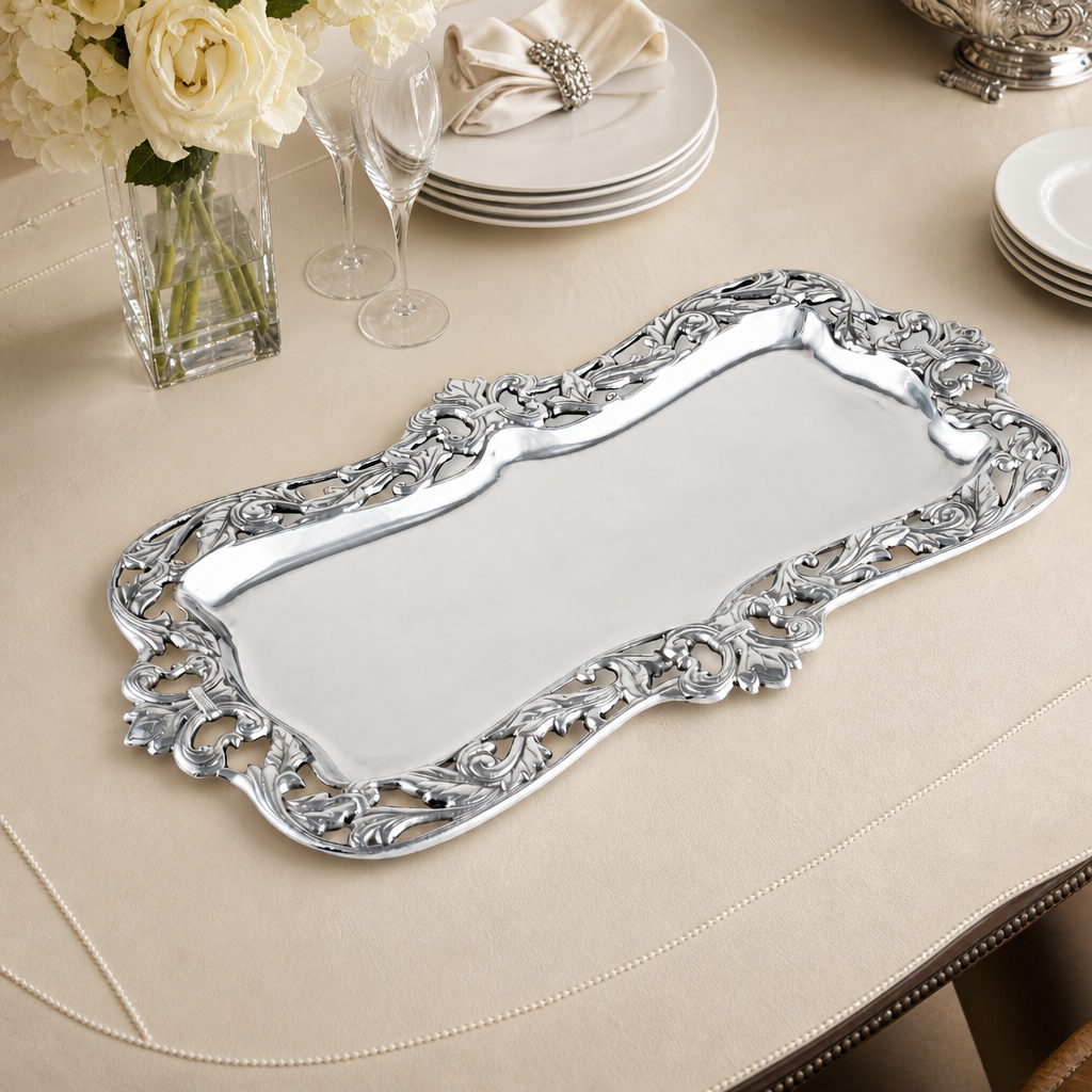 Fleur-De-Lis Acanthus Oblong 2