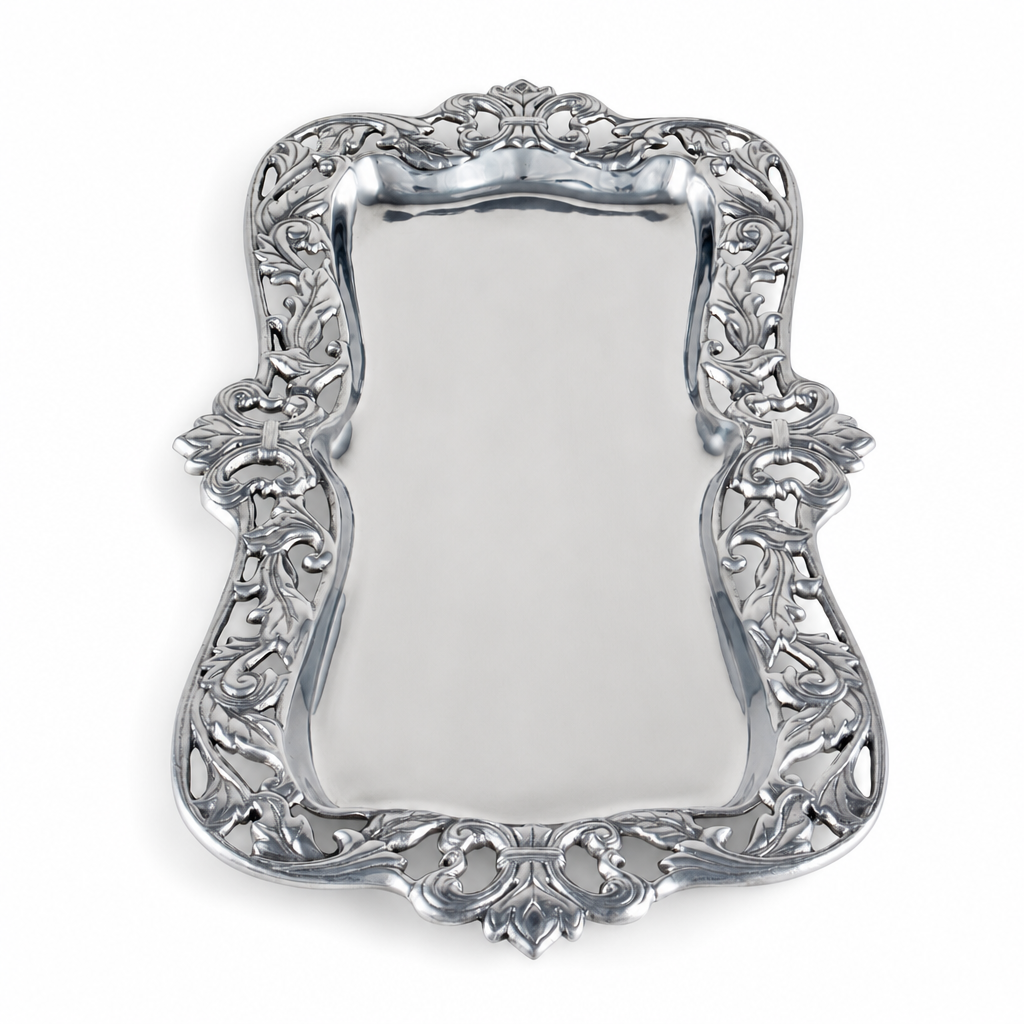 Fleur-De-Lis Acanthus Oblong 8