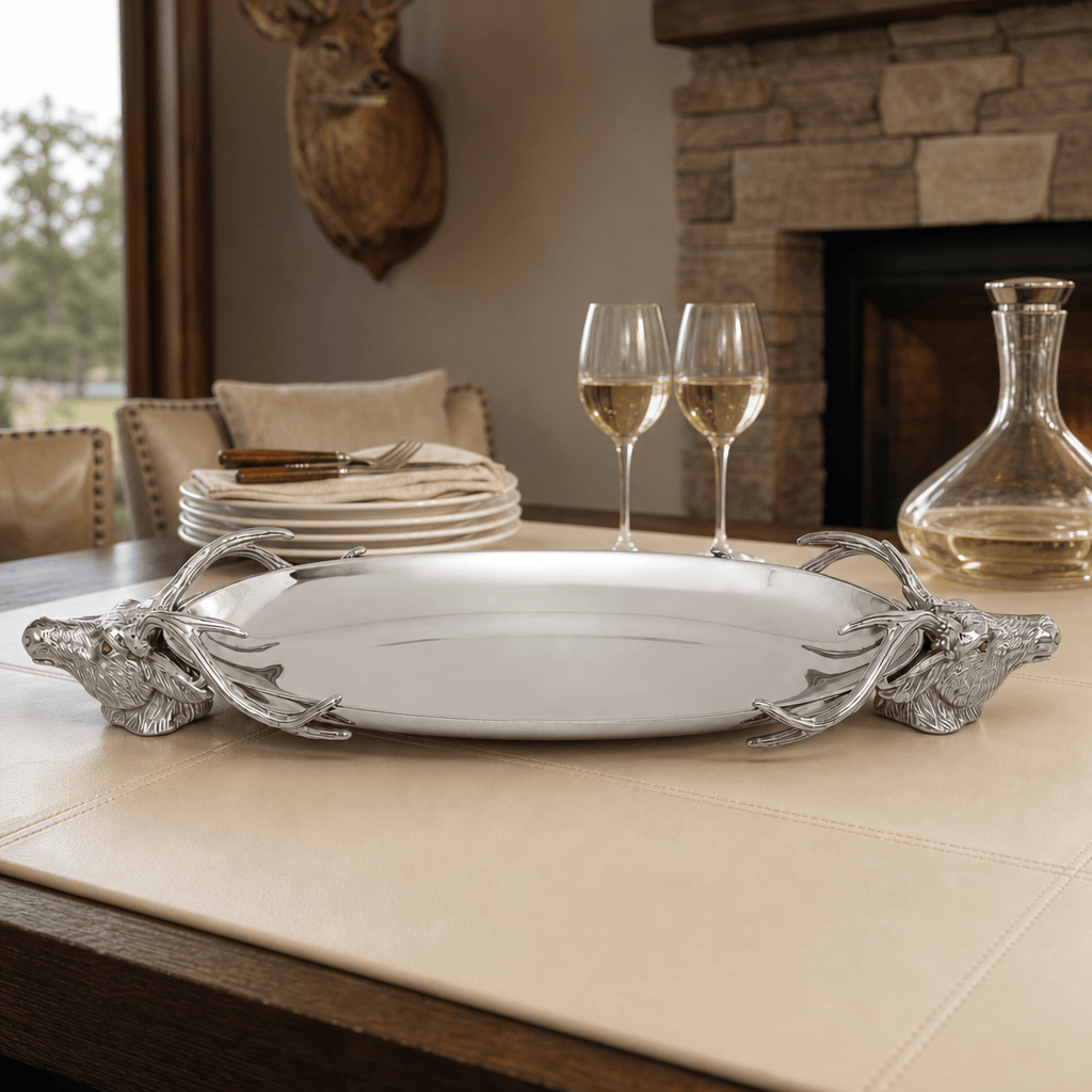 Deer Head Centerpiece Tray 1