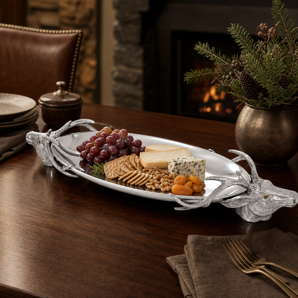 Deer Head Centerpiece Tray 6