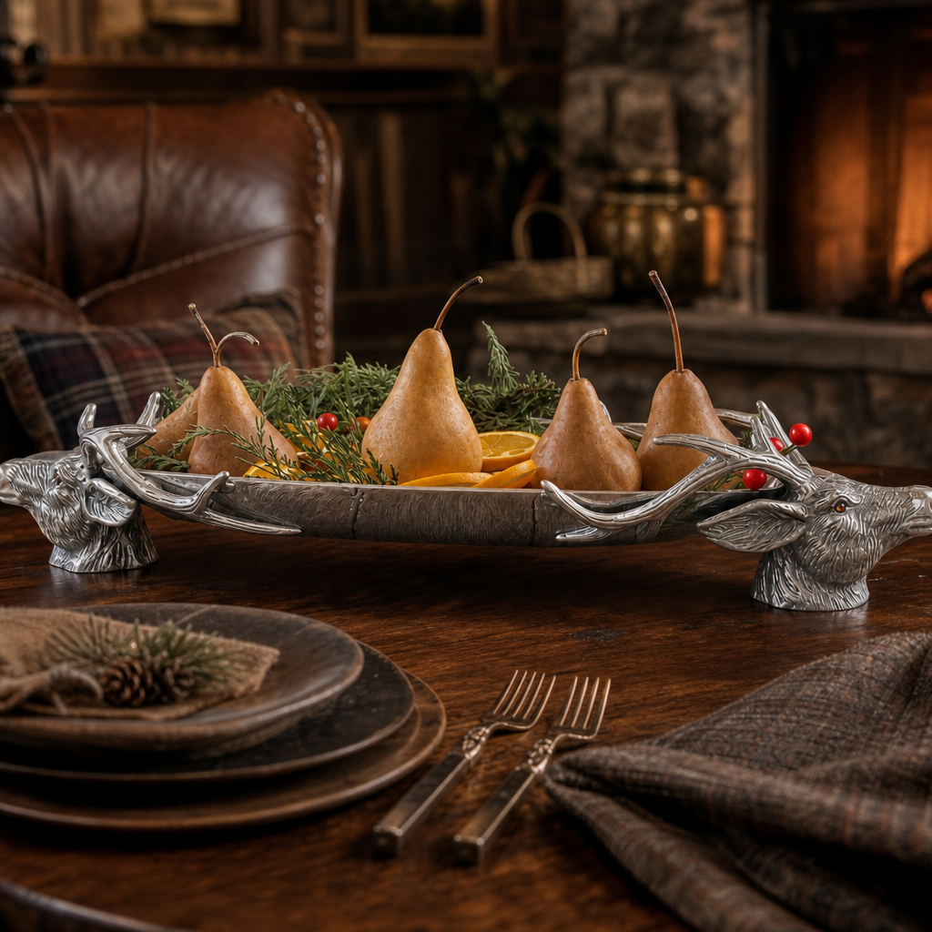 Deer Head Centerpiece Tray 7
