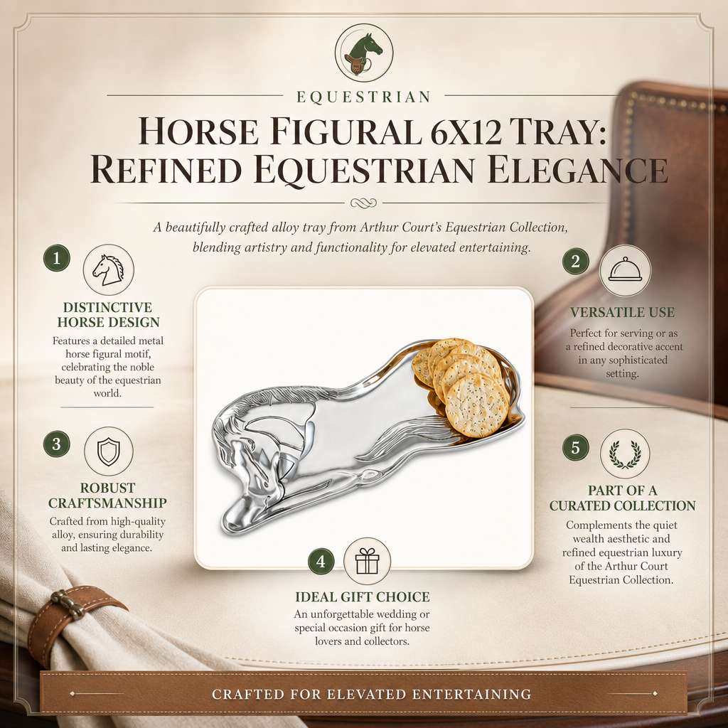 Horse Figural 6X12 Tray: Refined Equestrian Elegance