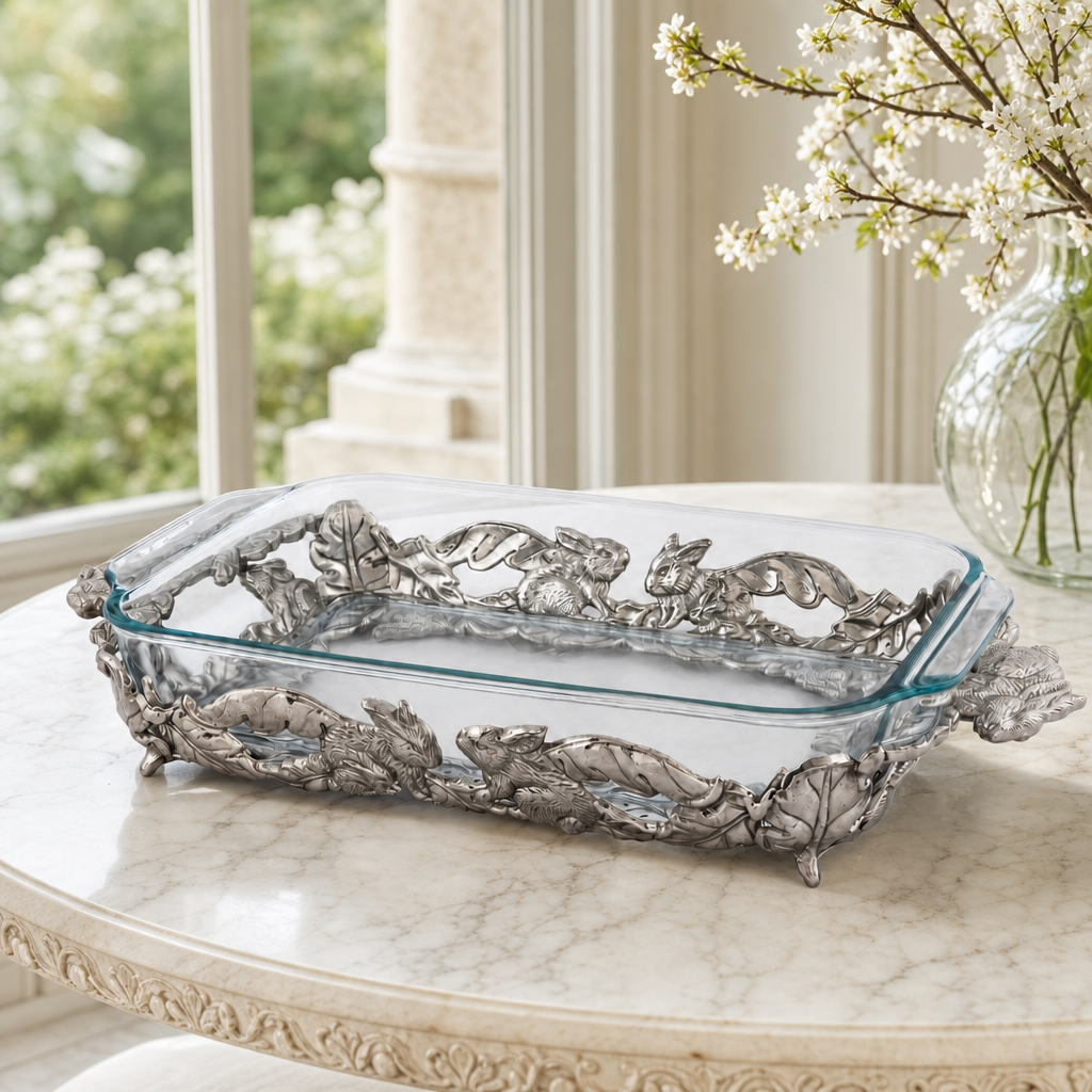 Bunny 3-Qt Casserole W/Pyrex 7