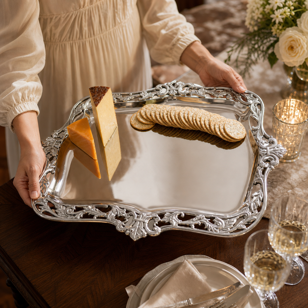 Fleur-De-Lis Acanthus Platter 4