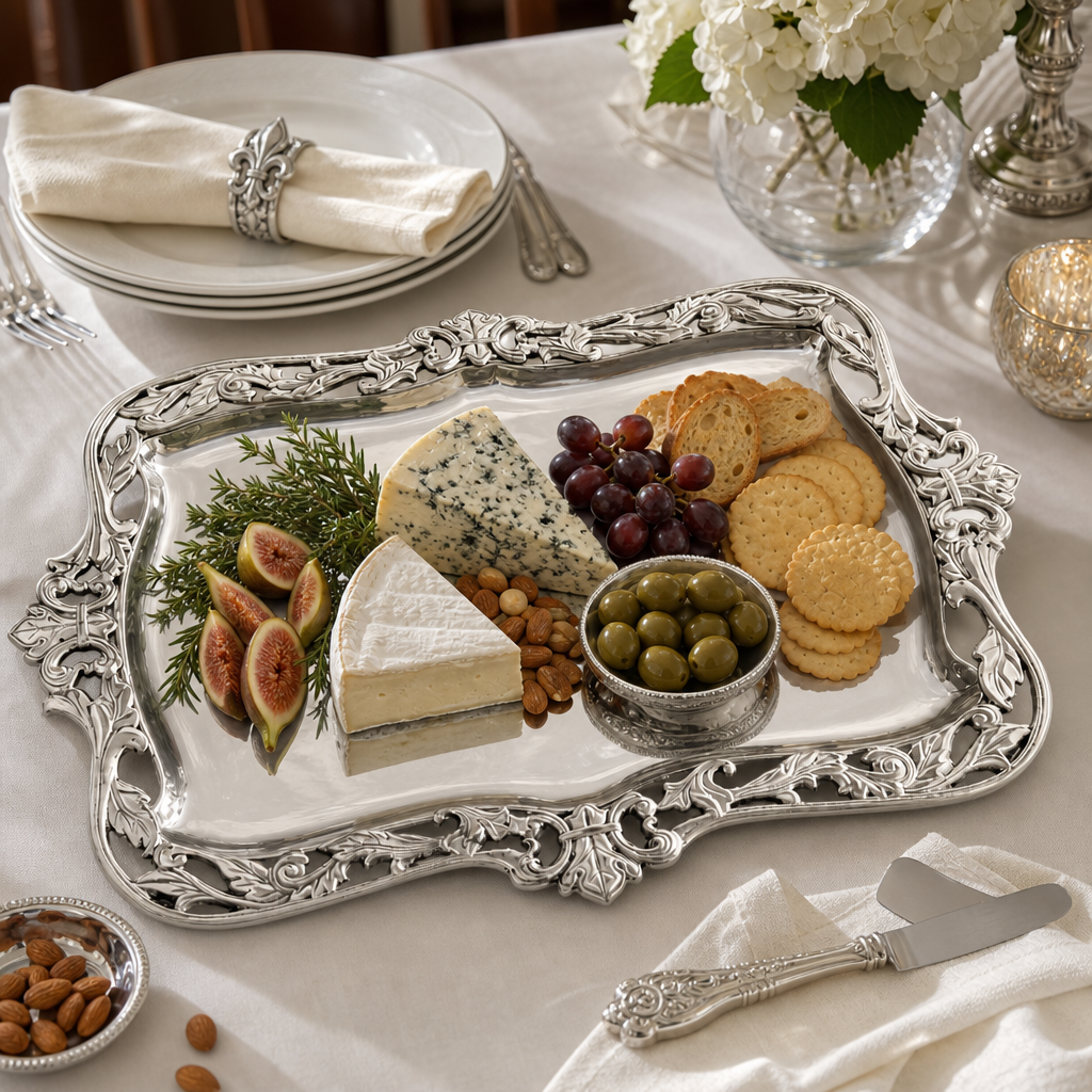 Fleur-De-Lis Acanthus Platter 6