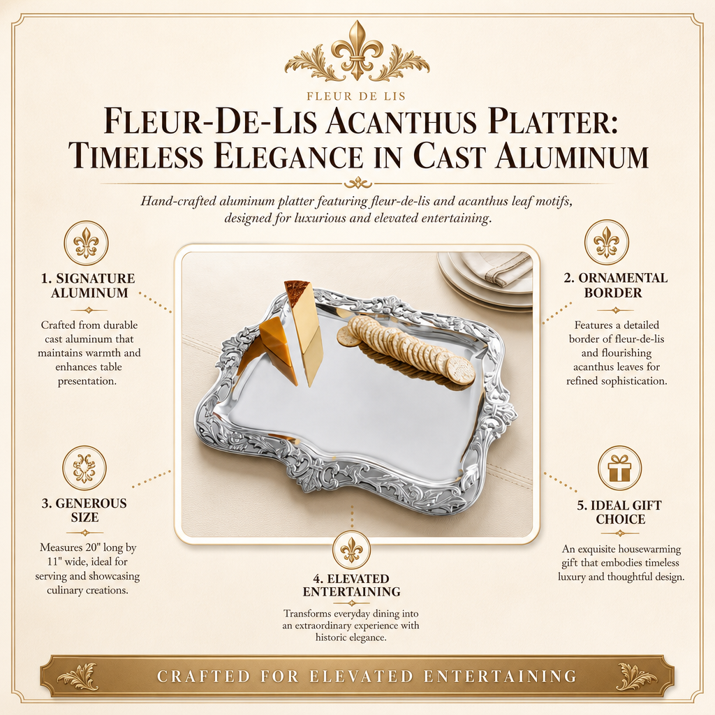 Fleur-De-Lis Acanthus Platter 9