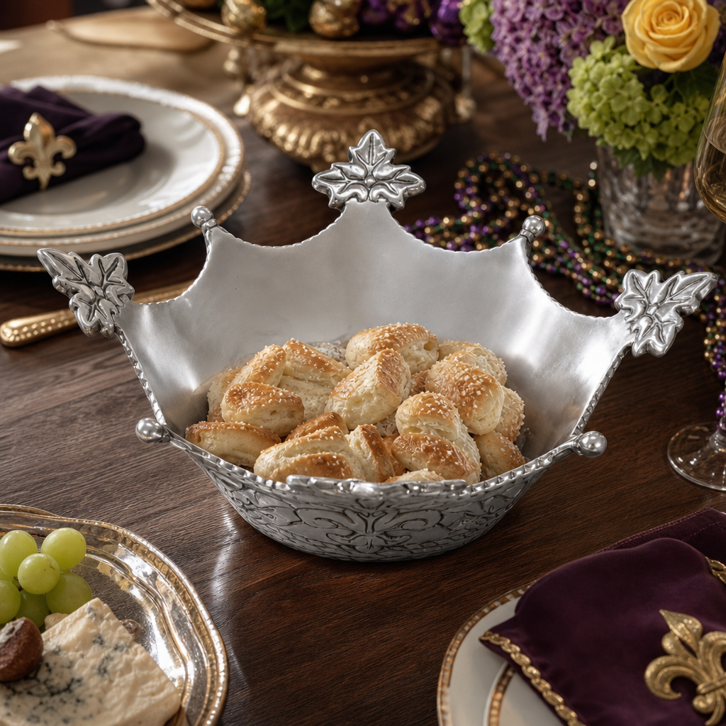Mardi Gras Crown Serving Bowl 5