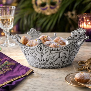 Mardi Gras Crown Serving Bowl 6