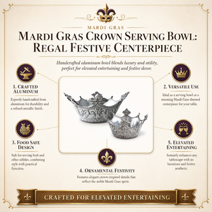 Mardi Gras Crown Serving Bowl 9
