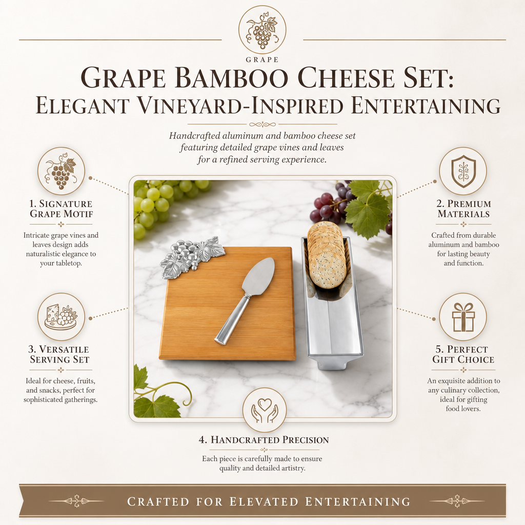 Grape Bamboo Cheese Set 15
