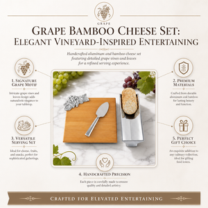 Grape Bamboo Cheese Set 15