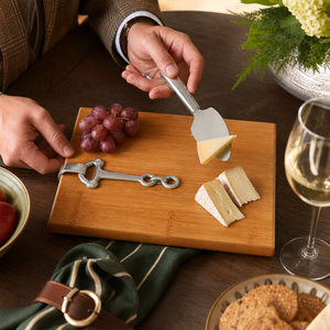 Equestrian Bamboo Cheese Set 5
