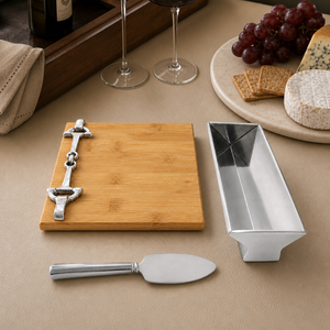Equestrian Bamboo Cheese Set 3