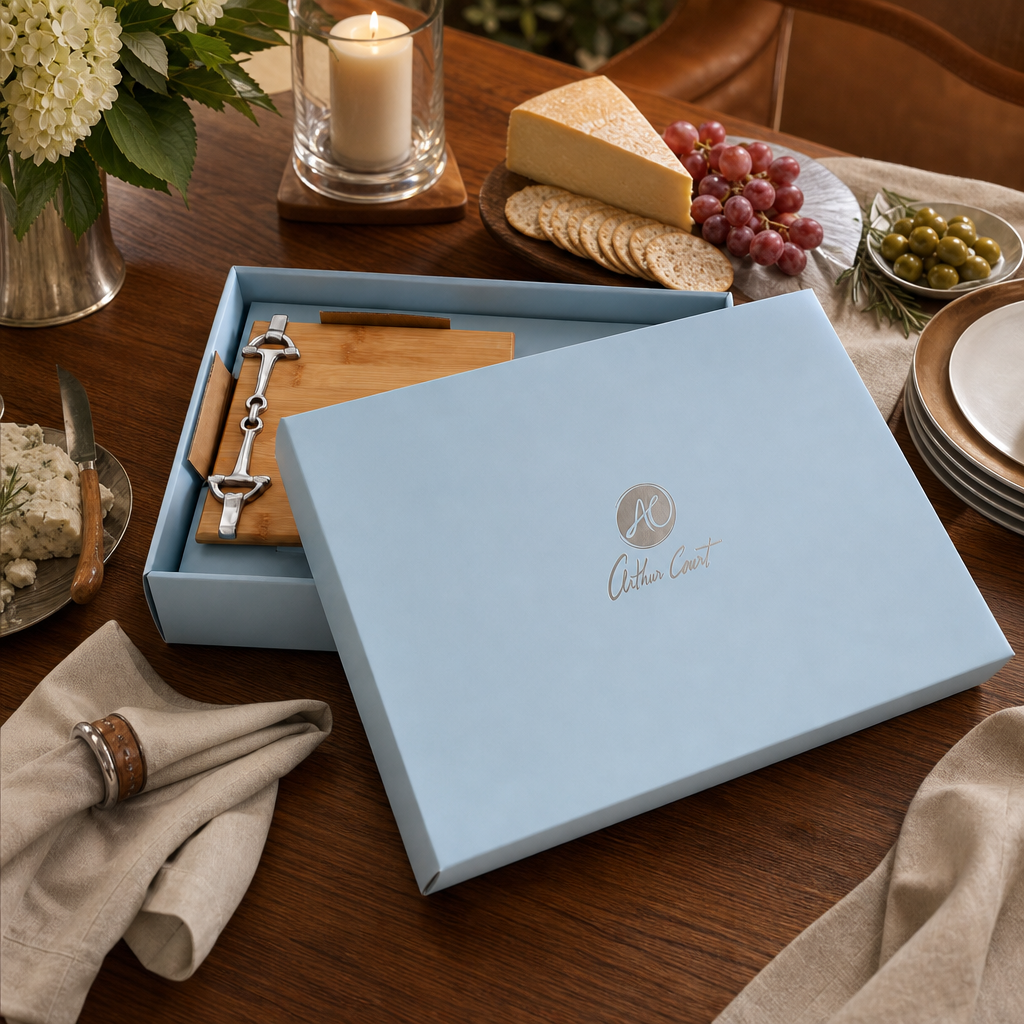 Equestrian Bamboo Cheese Set 7