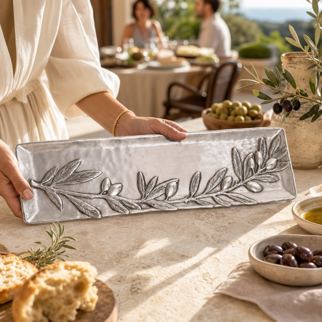 Olive Oblong Tray 4