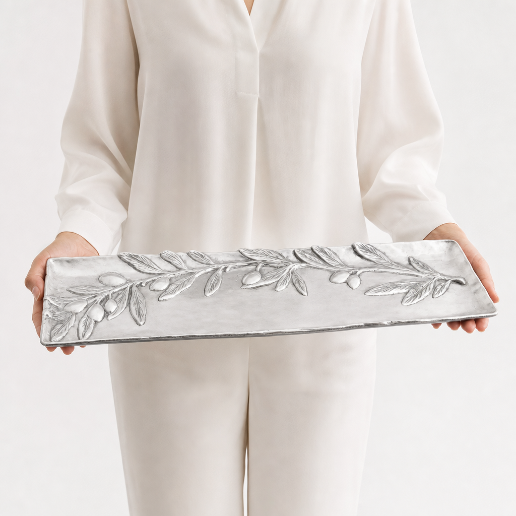 Olive Oblong Tray 8