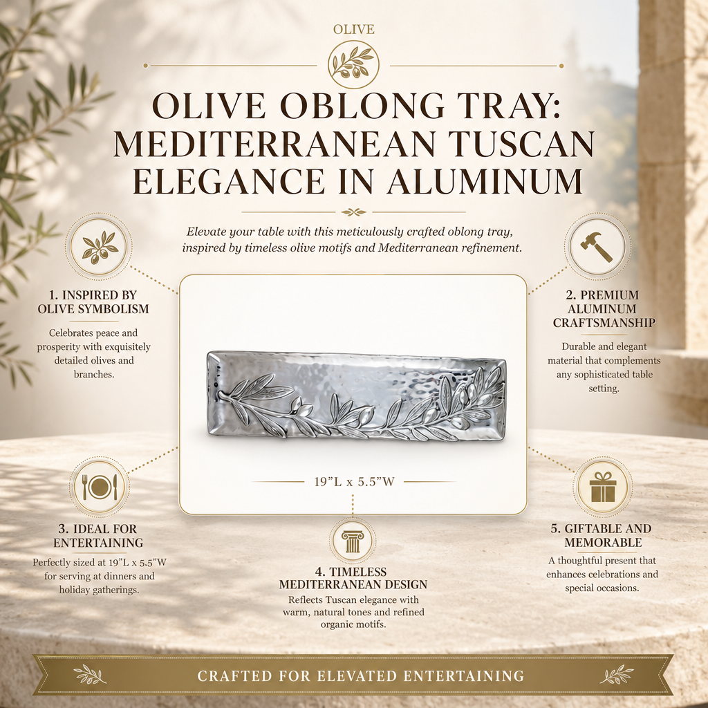 Olive Oblong Tray 14