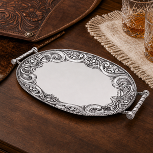 Western Leather Serving Tray 2