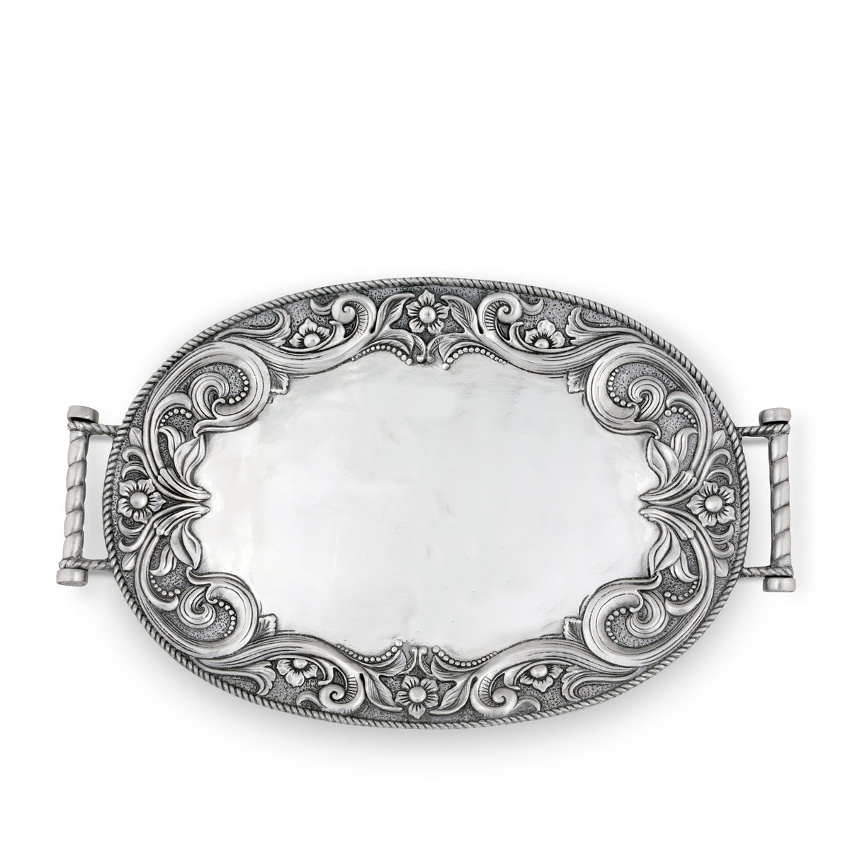 Western Leather Serving Tray 13