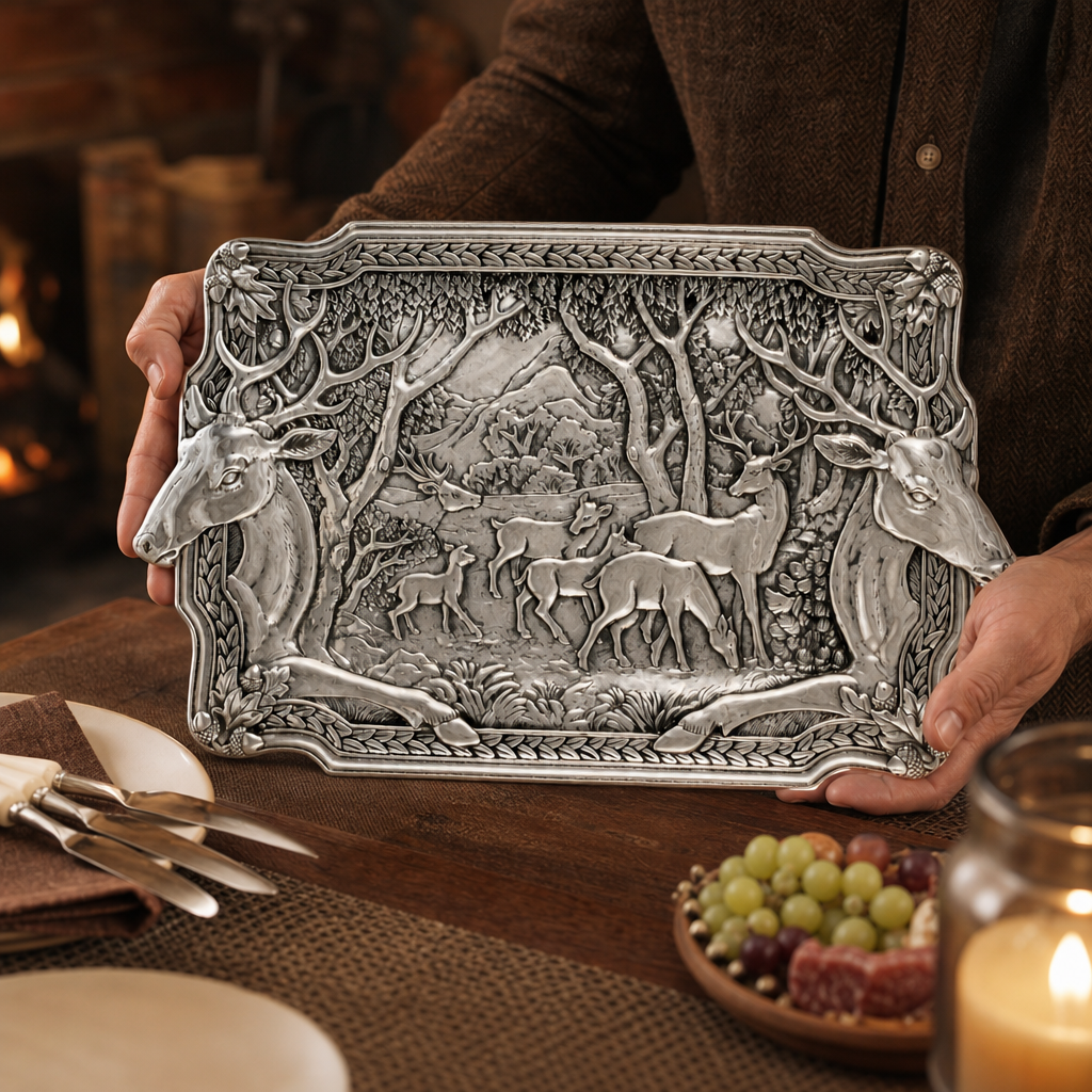 Elk Herd Oblong Tray 6