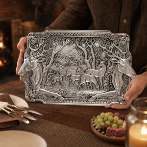 Elk Herd Oblong Tray 6