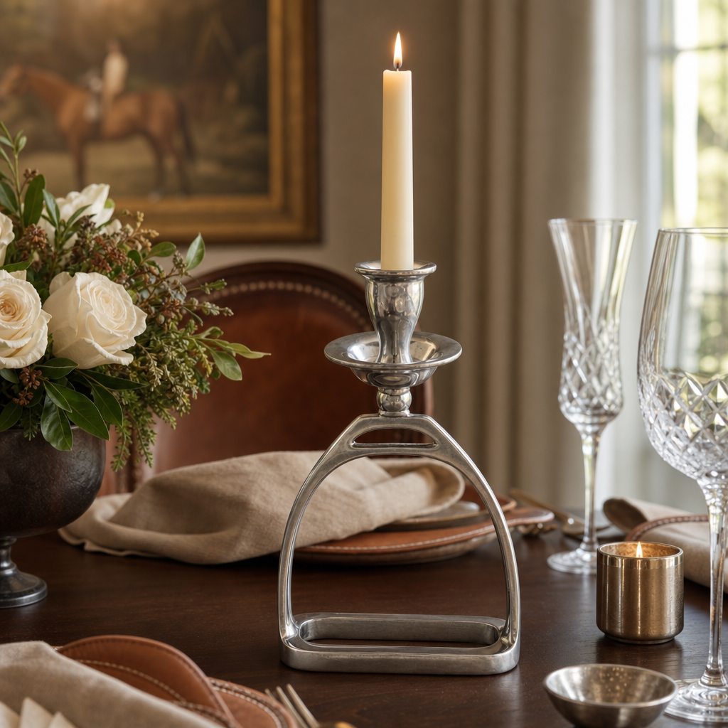 Equestrian Stirrup Candlestick 4