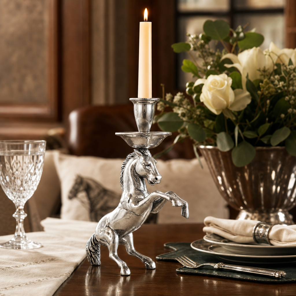 Rearing Horse Candlestick 6