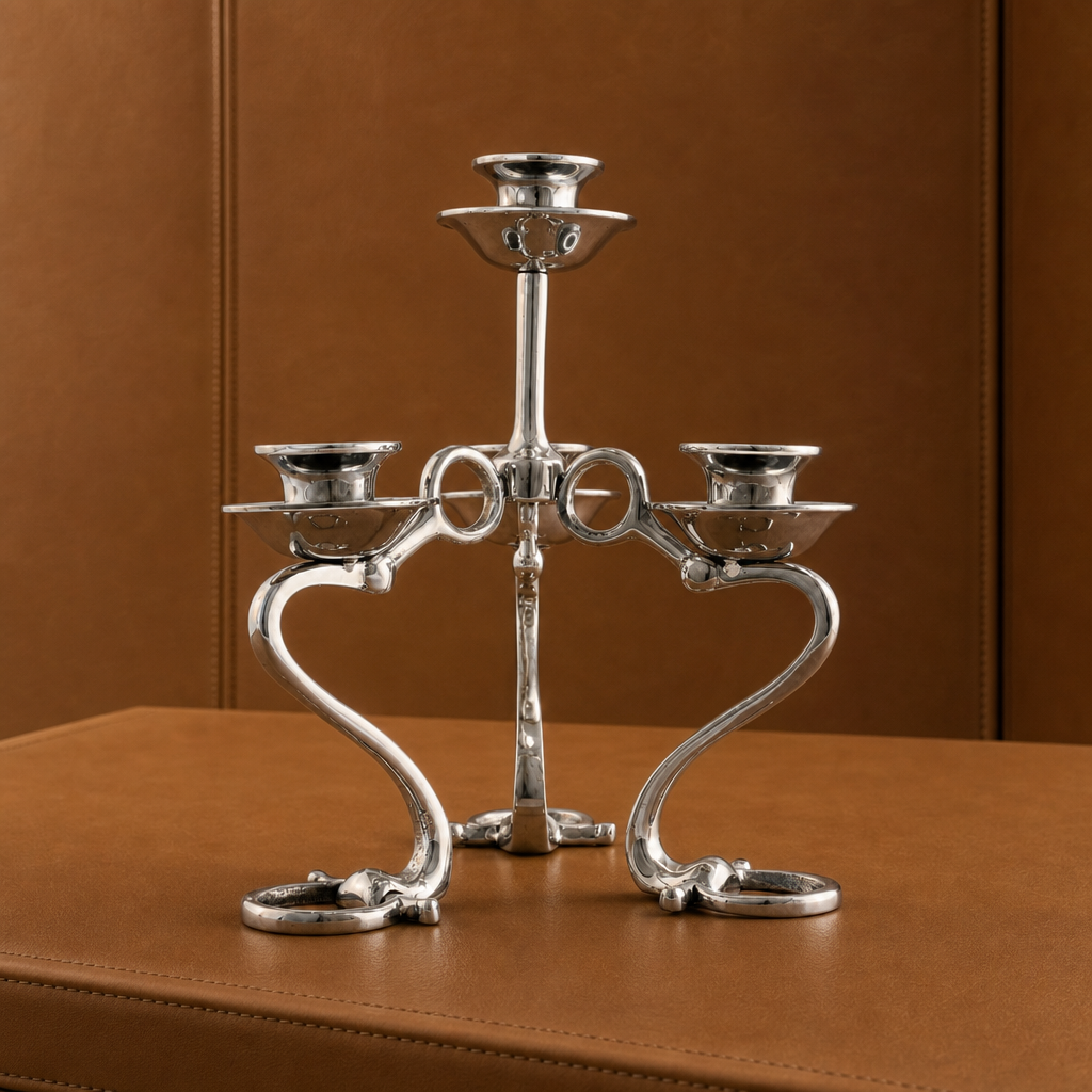 Equestrian Bit Four Light Candlestick 1