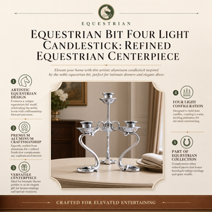 Equestrian Bit Four Light Candlestick 12