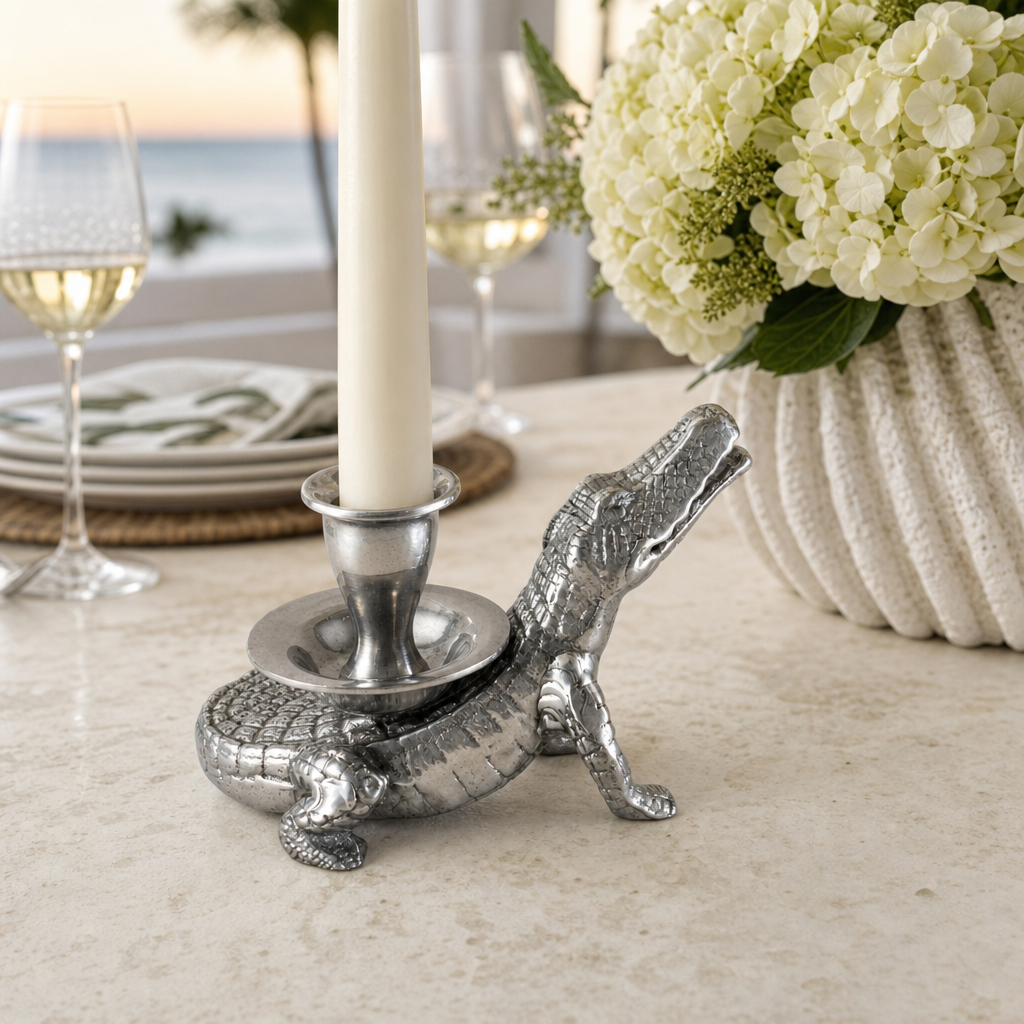Alligator Taper Candle Holders 7