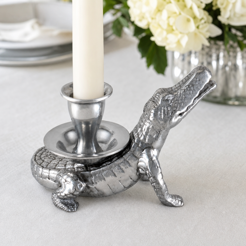 Alligator Taper Candle Holders 11