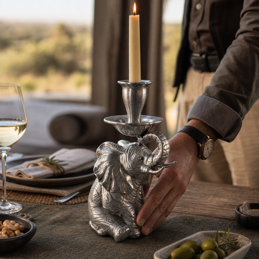 Elephant Taper Candle Holder 3