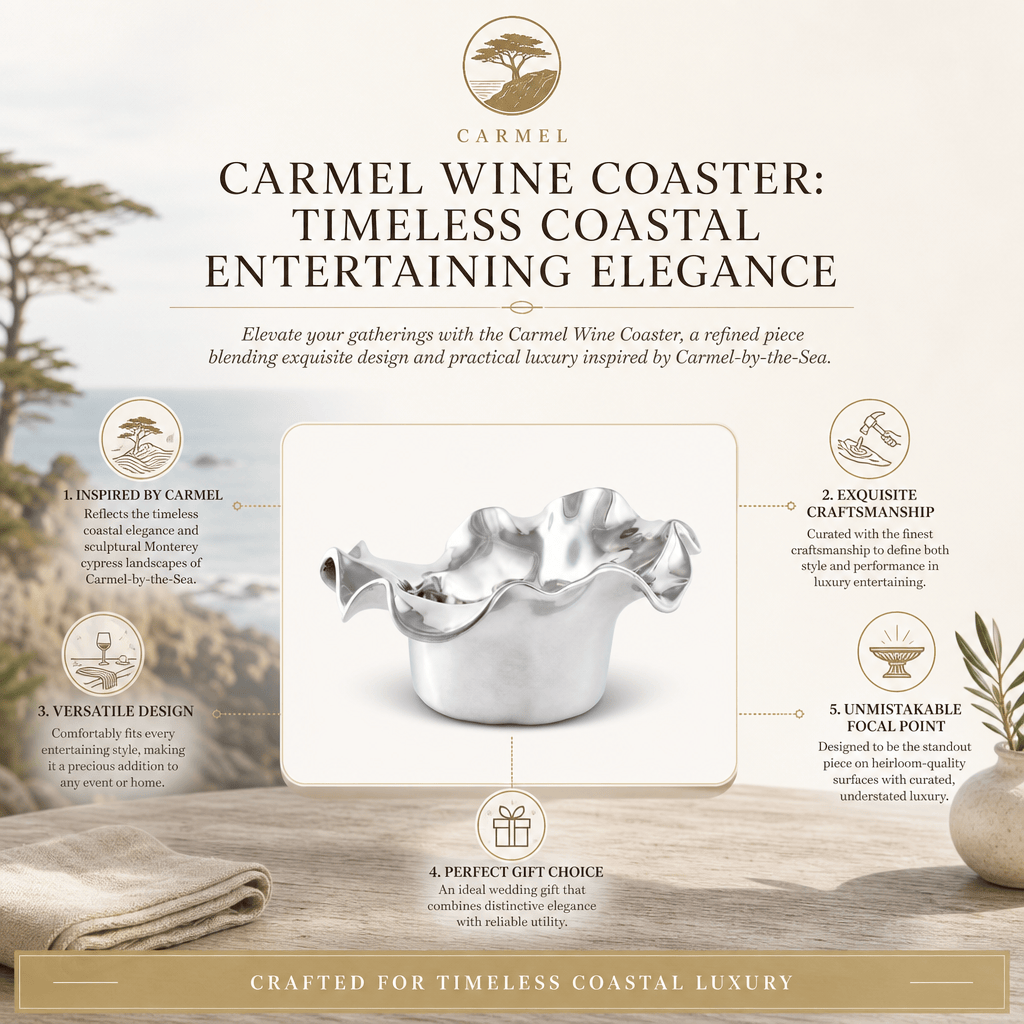 Carmel Wine Coaster: Timeless Coastal Entertaining Elegance