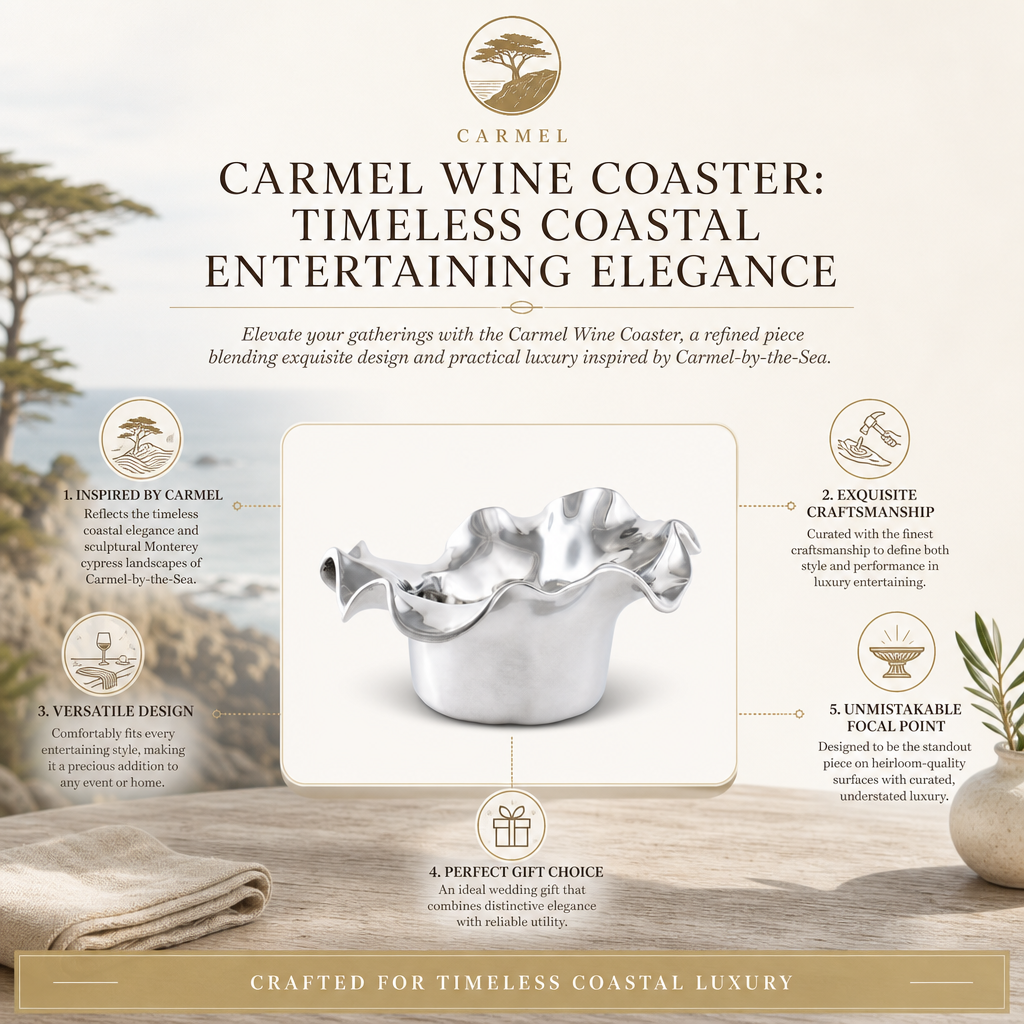 Carmel Wine Coaster: Timeless Coastal Entertaining Elegance