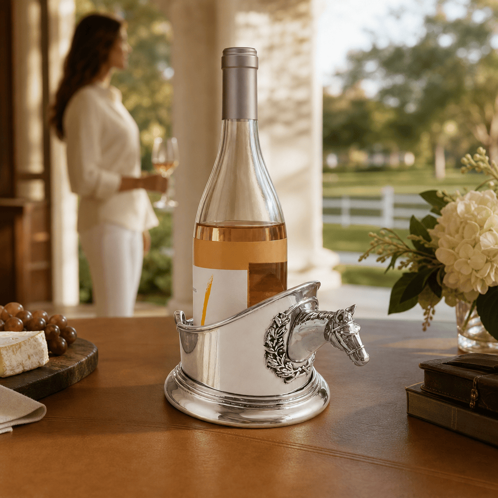 Arthur Court Equestrian Wine Caddy - Horse Head
