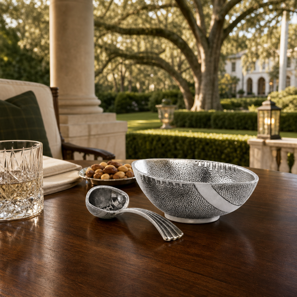 Football Condiment Bowl with Spoon 2