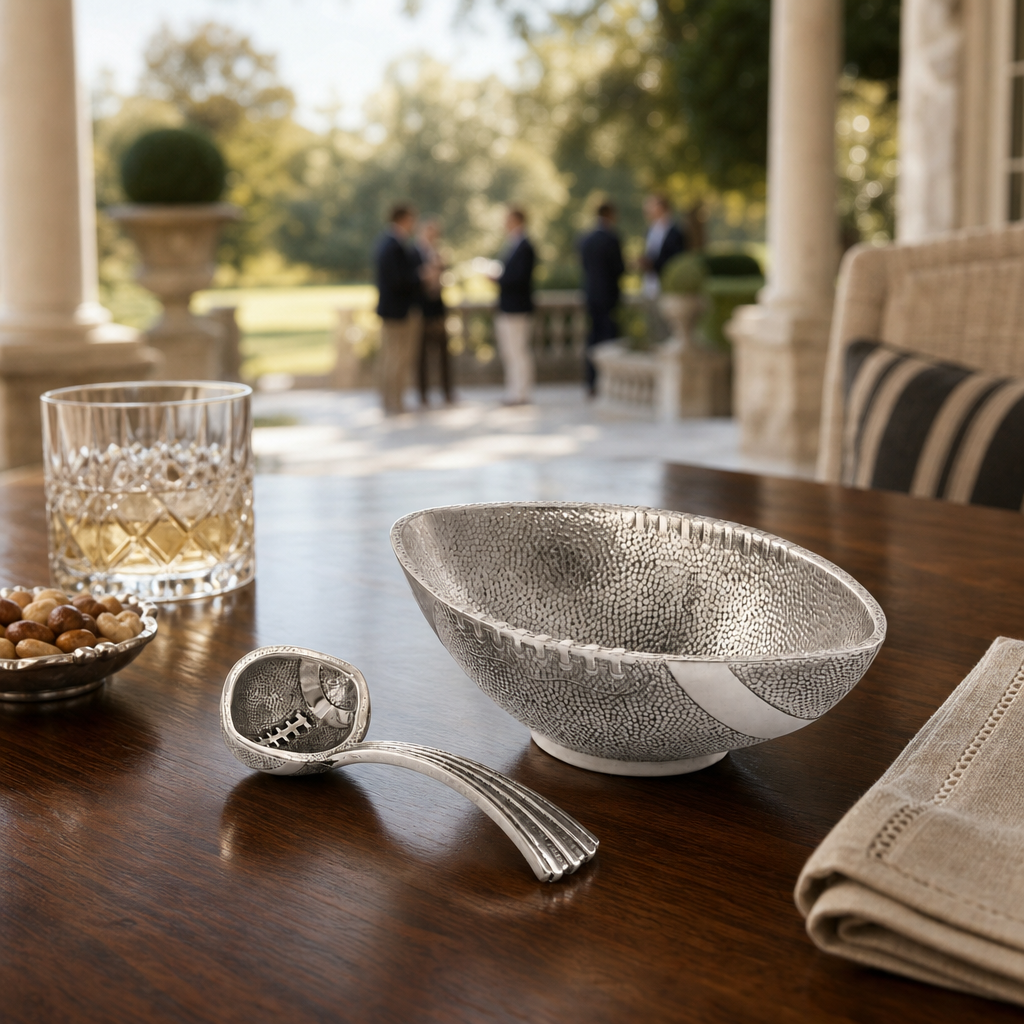 Football Condiment Bowl with Spoon 8