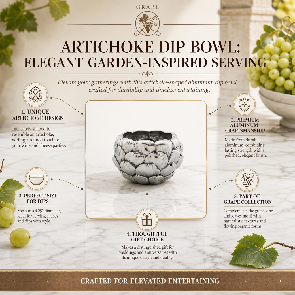 Artichoke Dip Bowl: Elegant Garden-Inspired Serving