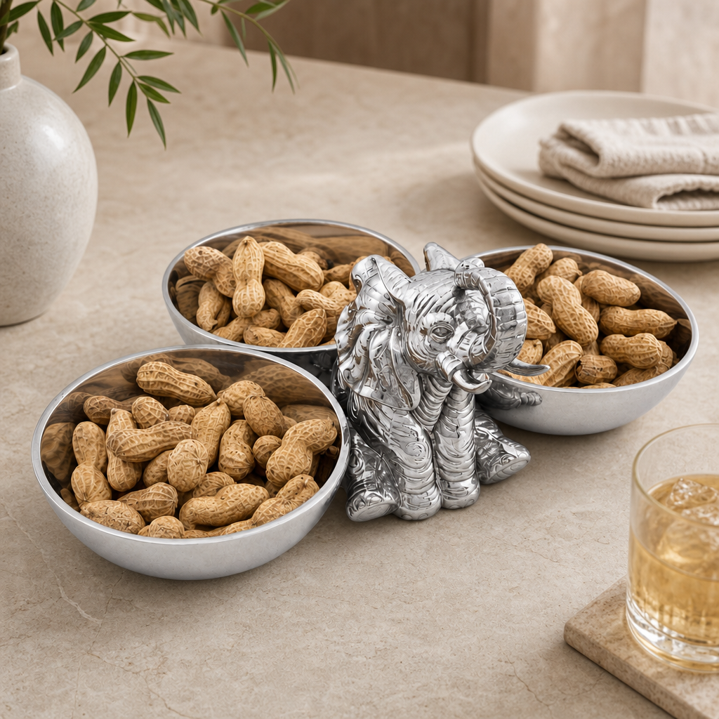 Elephant Three-Bowl Server 1