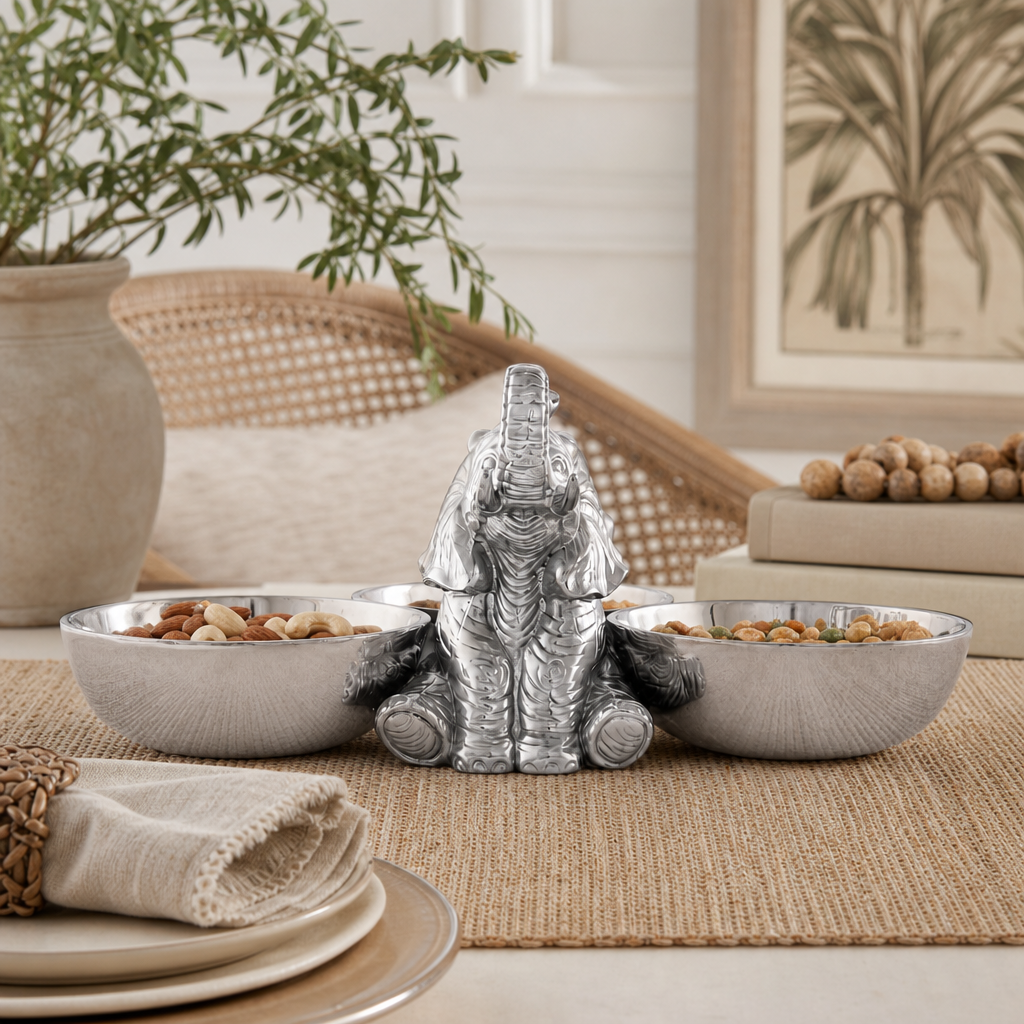 Elephant Three-Bowl Server 7
