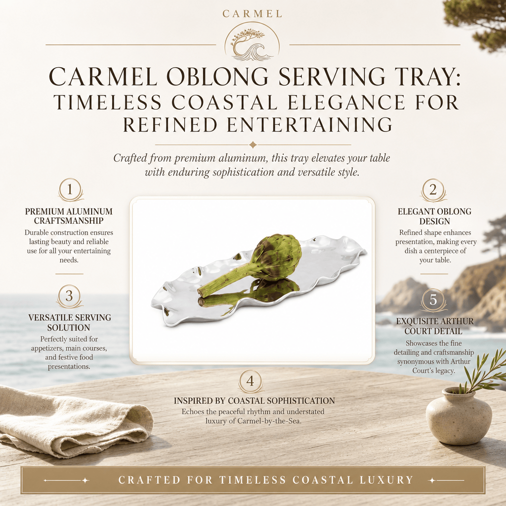 Carmel Oblong Serving Tray: Timeless Coastal Elegance for Refined Entertaining