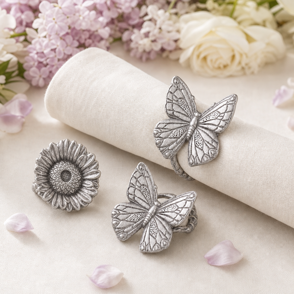 Butterfly and Flower Napkin Rings 3
