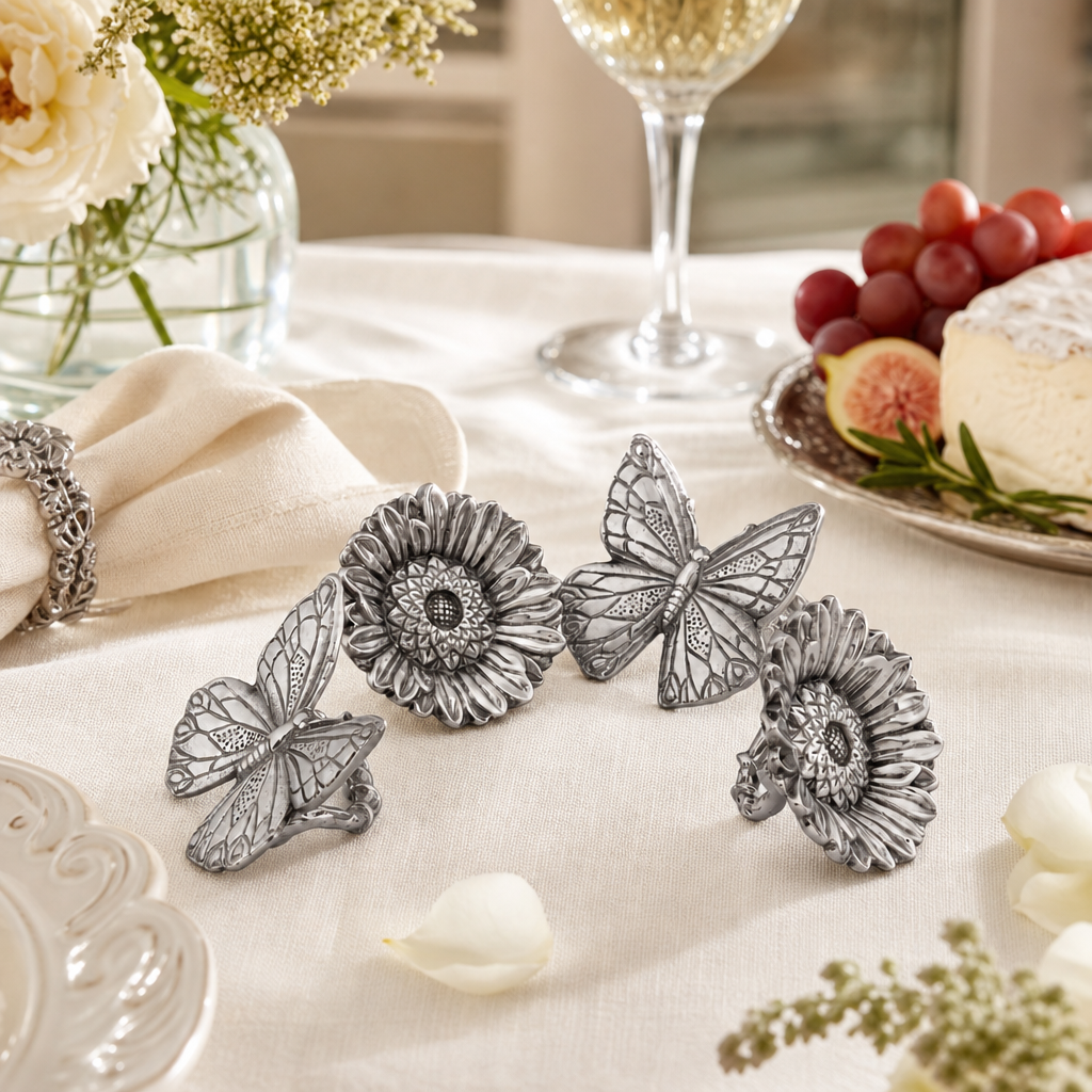Butterfly and Flower Napkin Rings 12
