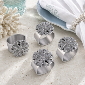Sand Dollar Napkin Rings - set of 4 2
