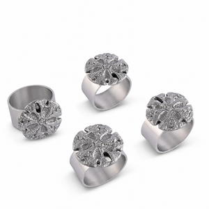 Sand Dollar Napkin Rings - set of 4 1