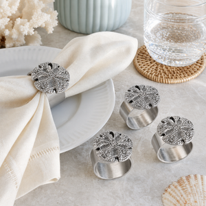 Sand Dollar Napkin Rings - set of 4 6