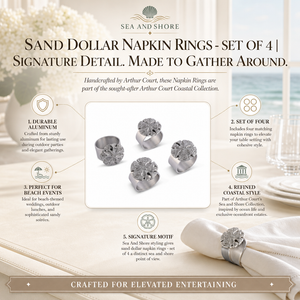 Sand Dollar Napkin Rings - set of 4 12