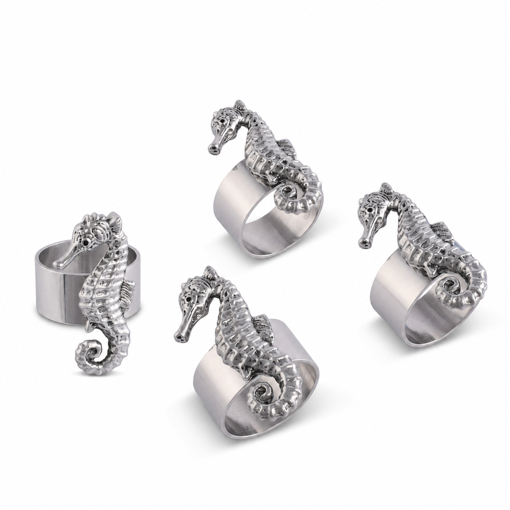 Sea Horse Napkin Rings - set of 4 1