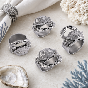 Crab Napkin Rings - set of 4 2