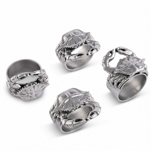 Crab Napkin Rings - set of 4 1